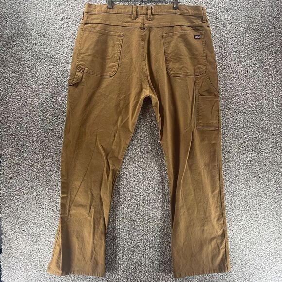 Vintage Dickies Pants Mens 42x32 Brown Canvas Workwear Cotton Casual Logo Work - Picture 6 of 9